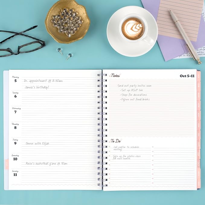 Mead Cambridge 2027 Planner, Weekly & Monthly, 15-Month Oct-Dec, 8.5" x 11", CatCoq, Berry Branches (CC01-905-27)