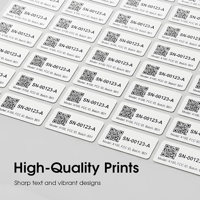 1" X 0.5" Matte White Printable Barcode Labels (250 Sheets, 40000 Stickers) | UPC Labels and Price Tags for Laser & Inkjet Printers - Spartan Industrial Template R001