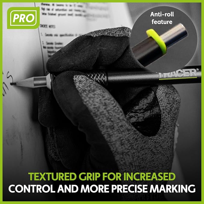 Tracer Pro Series Precision Pencil with 24 x Replacement 1.3mm Leads and Site Holsters - All-in-one Aluminium Precision Marking Kit APPK1-PRO