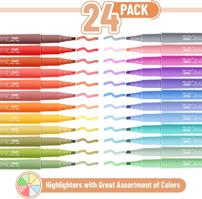 Mr. Pen- Highlighters, 36 Pack, Assorted Colors, Chisel Tip, Quick-Dry | Smear-Resistant, Odorless Highlighters for School, Office & Journaling