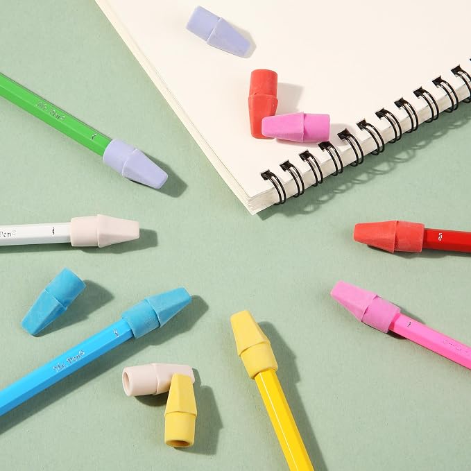 Mr. Pen- Pencil Erasers Toppers, 120 Pack, Colorful, Latex Free, No Smudge | Mr Pen Erasers for Pencils, Pencil Top Erasers, Eraser Caps, Eraser Tops