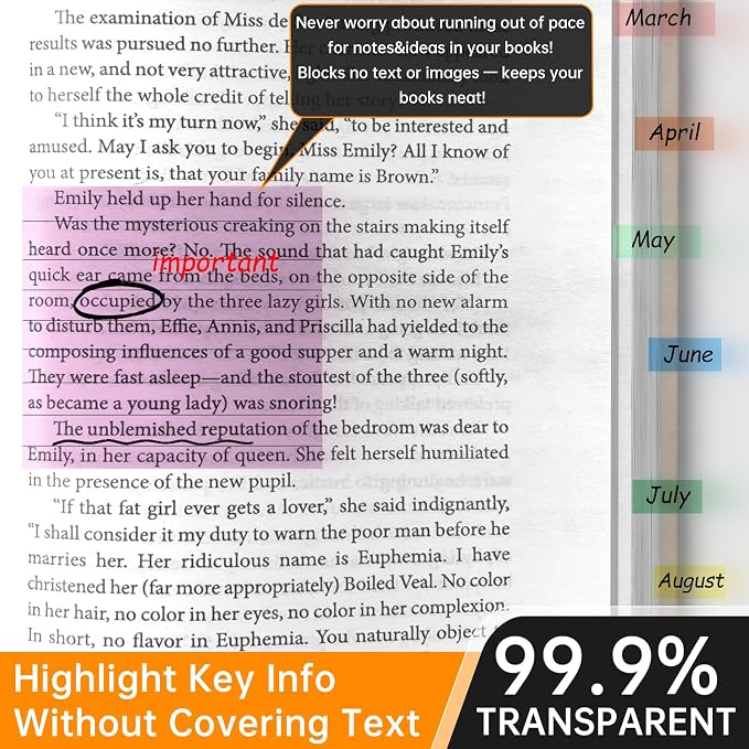 3x3inch Transparent Sticky Notes with Lines, MEIGAONE 7 Pack Lined Sticky Notes Super Strong Adhesion, Waterproof Clear Sticky Note for Study, Book,Office,School Supplies