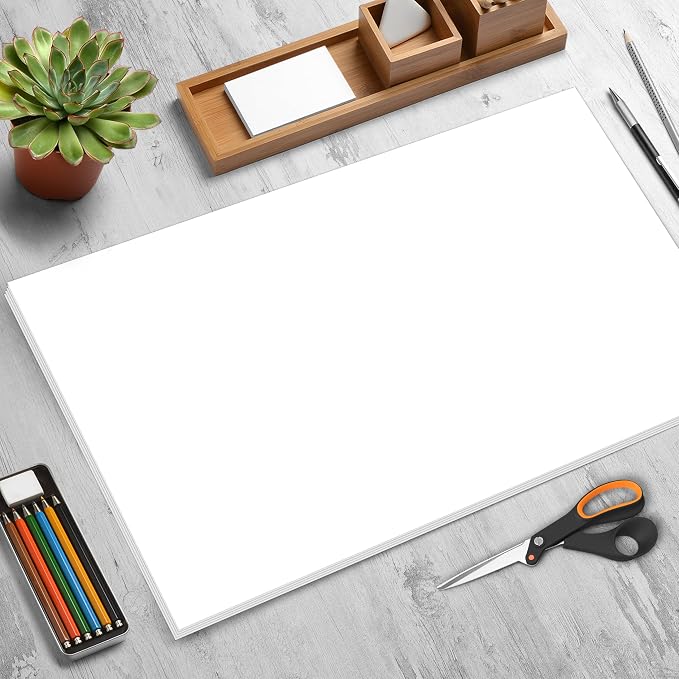 321Done Blank Notepad & Memo Pad, Unlined Writing Pads - 50 Tear-Off Sheets, 5.5x8.5 Notepads, Note Pads, Note Paper, Scratch Pad, Plain White 70 lb Paper, Chipboard Backing, Made in USA