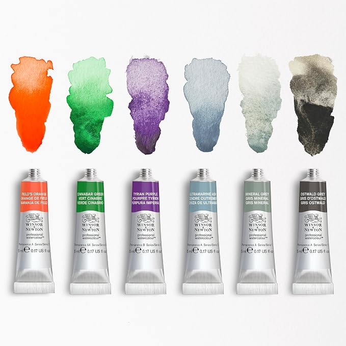 Winsor & Newton Professional Watercolour, Revival Collection, 6x5ml Tubes Set