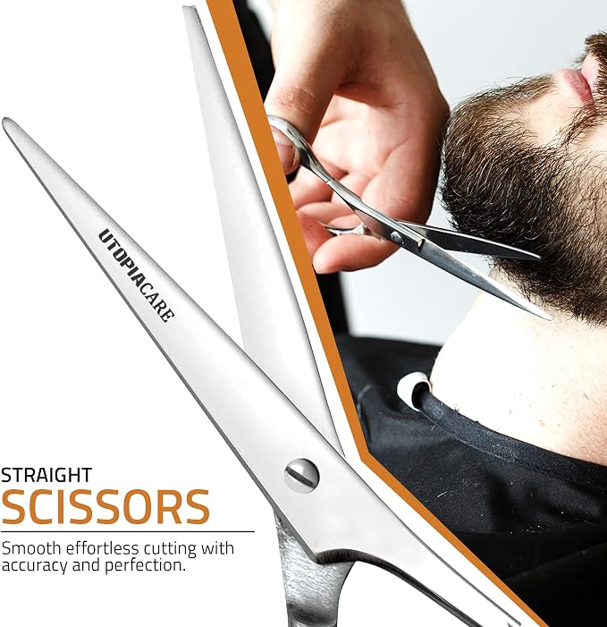 Utopia Care Hair Cutting and Hairdressing Scissors 3.5 Inch, Premium Stainless Steel shears with smooth Razor & Sharp Edge Blades, for Salons, Professional Barbers, Silver