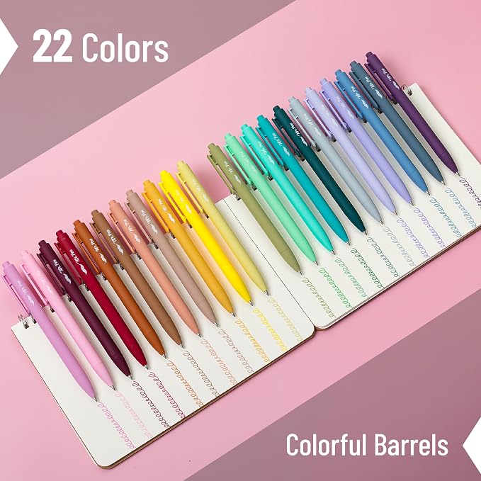 Mr. Pen- Retractable Gel Pens, 22 Pack, Vintage Ink, Fine Point 0.7mm | Fast Dry, Smooth Writing, Cute Pens for Drawing, Writing Planner and School Supplies