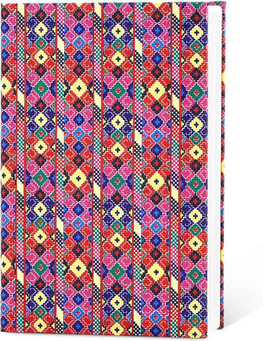 Journal Notebook, Fabric Vintage Journal Hard Cover Lined Notebook,192 Pages A5 College Ruled Notebook for Work & Note Taking,Perfect for Office School Home Supplies （Add Energy）