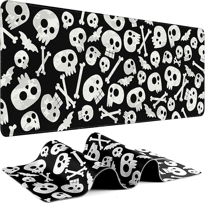 Gaming Mouse Pad - (31.5"×11.8") Skull Large Mouse Pads for Desk - Desk Mat for Keyboard and Mouse with Non-Slip Base, Desks Pad Matfor Game/Office & Home