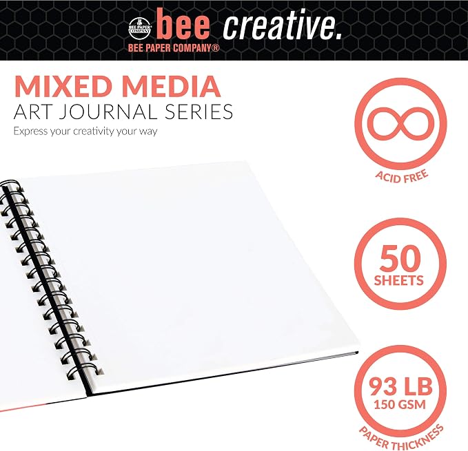Bee Paper - 8.8"x 8" Bee Creative Mixed Media Journal