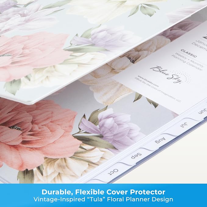 Blue Sky 2026 Weekly & Monthly Planner Calendar, 8.5"x11", Tula | January 2026 - December 2026, Flexible Cover, Durable Twin Wire Binding, Laminated Tabs, Storage Pocket