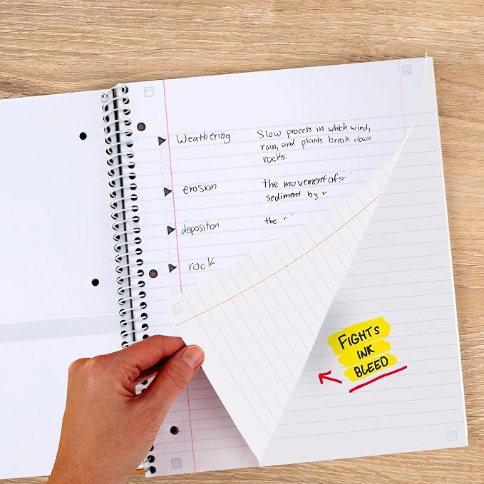 Five Star Spiral Notebook + Study App, 1 Subject, College Ruled Paper, 8-1/2" x 11", 80 Sheets, Styles, 4 Pack (850222F)