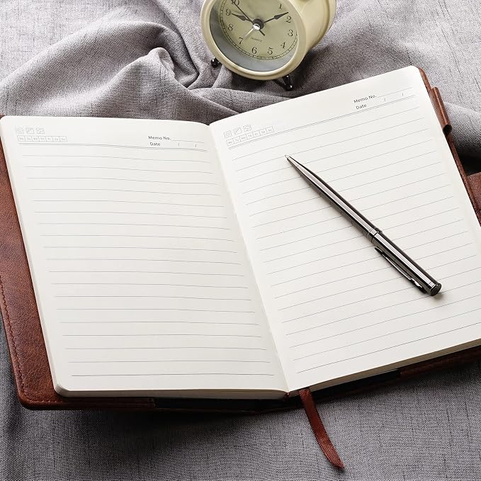 WEMATE Diary with Lock, A5 PU Leather Journal with Lock 240 Pages Brown | Vintage Lock Journal Password Notebook with Pen & Gift Box, Lock Diary Planner Organizer for Men and Women, 8.6x5.8in