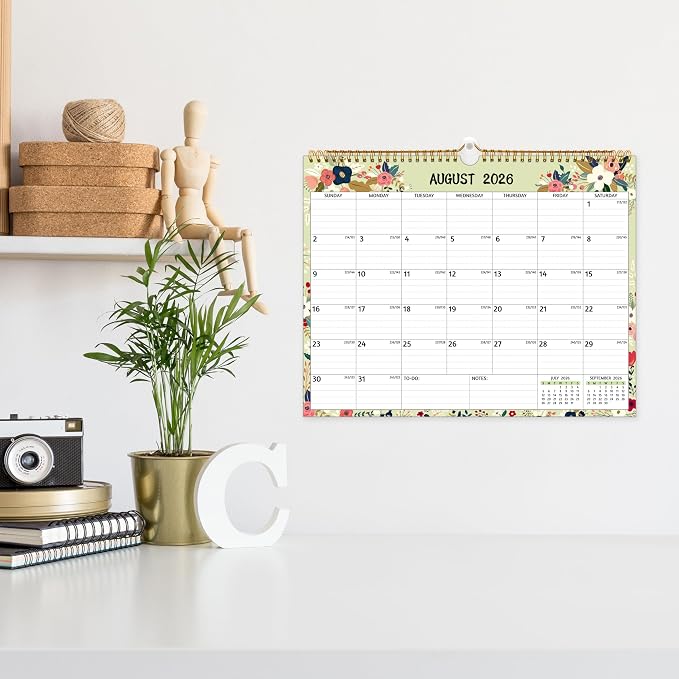 Wall Calendar 2026-2028 – 2 Year Calendar 2026-2028, Jul 2026 – Jun 2028, 14.57 x 11.42 In, 2026 Calendar 24 Months, Monthly Calendar 2026, with Ruled Blocks, Thick Paper, Holidays, To-do List ＆ Notes