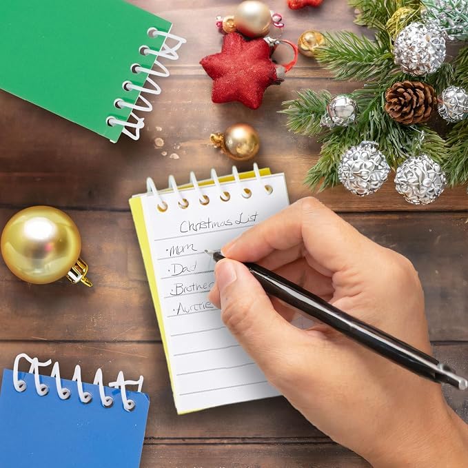 Mini Notepad Set - 24 Pack, 2.25 x 3.5 In, 6 Rainbow Colors - Bulk Pocket Journals for Party Favors & Classroom Rewards