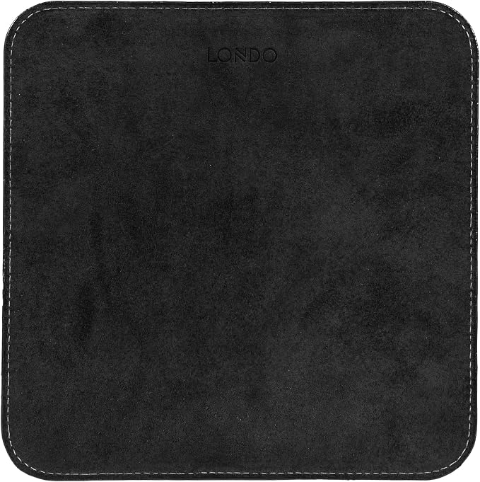 Londo Top Grain Leather Mouse Pad with Wrist Rest – Ergonomic Support, Non-Slip Base, Smooth Surface
