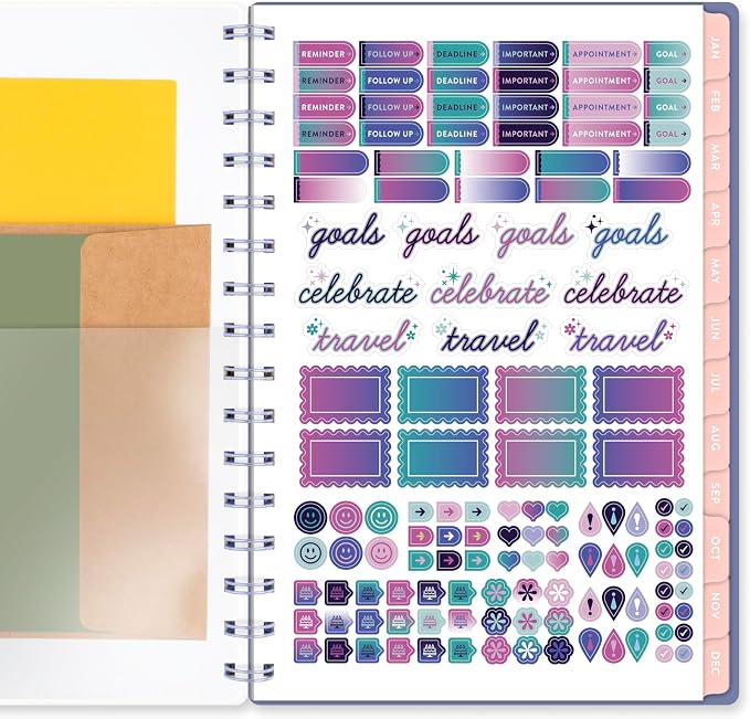 Mead Cambridge 2027 Planner, Weekly & Monthly, 15-Month Oct-Dec, 5.5" x 8.5", CatCoq, Berry Branches (CC01-200-27)