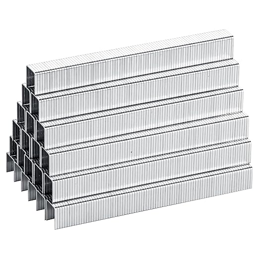 meite T50 Staples, 1/2 Inch Heavy Duty Staples for Staple Gun, Galvanized 20 Gauge 3/8 Inch Crown Staple for Upholstery, Construction, Furniture (5 Boxes)