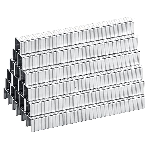 meite T50 Heavy Duty Staples, 1/2 Inch Galvanized T50 Staples for Staple Gun, 20 Gauge 3/8 Inch Crown Staple for Upholstery, Construction, Furniture (1 Case)