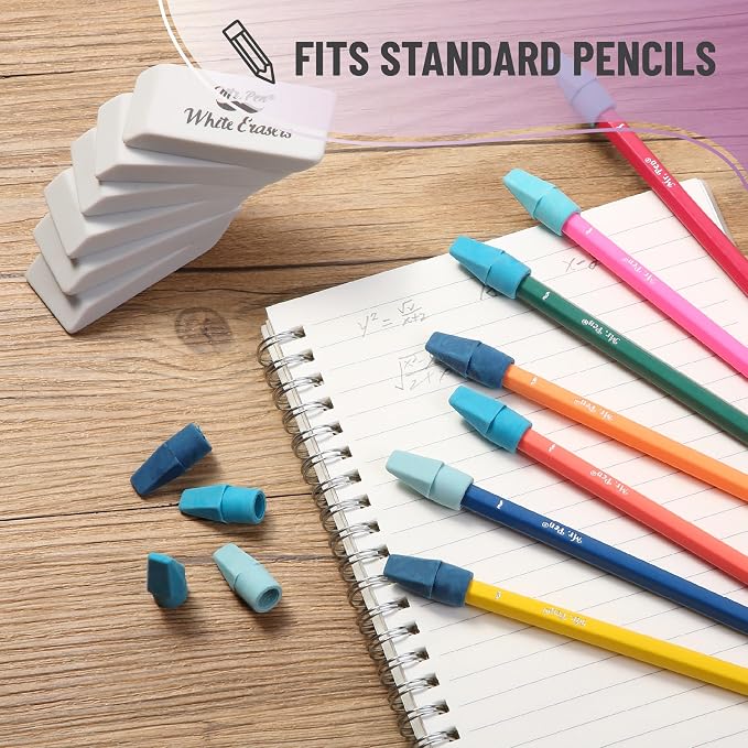 Mr. Pen- School Eraser Combination Set, 66 Pack, Colorful | Latex Free Erasers for School, Office, Art Sketching, Homework, Exams, Clean Smudge-Free Correction
