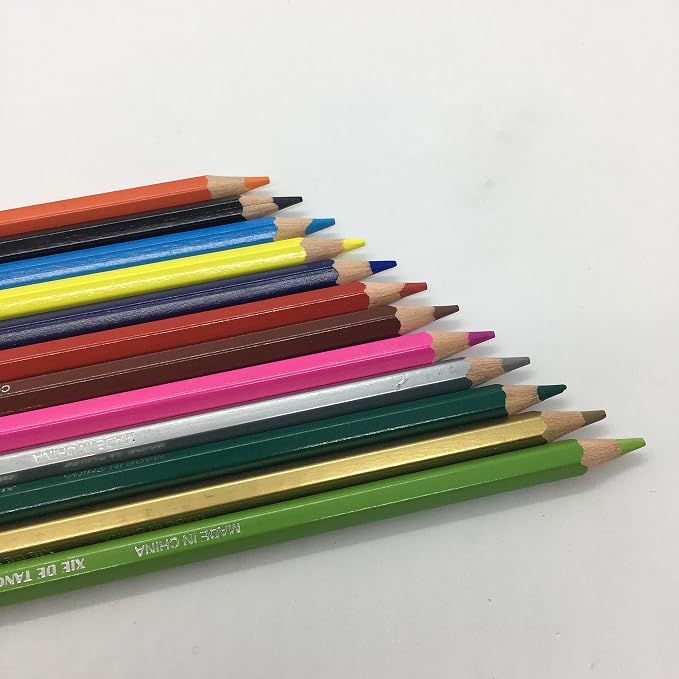 XDT Color Pencils 12 Piece Set, Soft Core Color Pencils, Pro Art Coloring&Drawing Supplies, Ideal For Kid Beginner Student Adults Artist