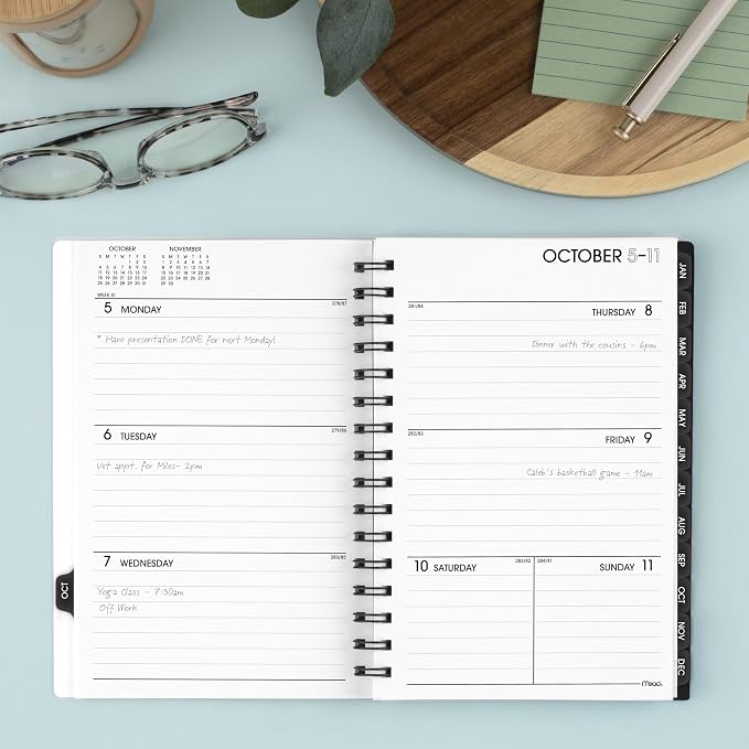 Mead Cambridge 2027 Planner, Weekly & Monthly, 15-Month Oct-Dec, 5.5" x 8.5", Aralia (1806-200-27)
