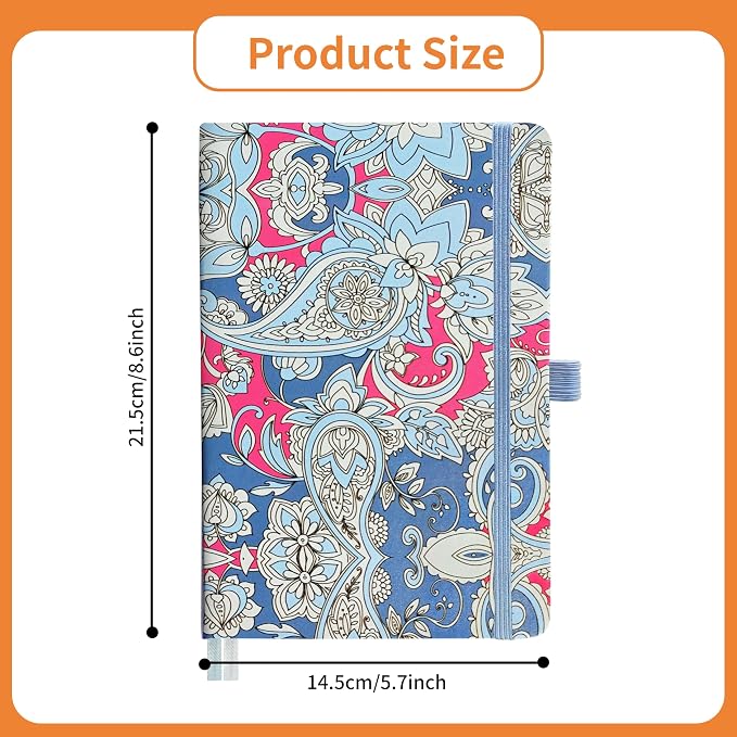 Mlife Lined Journal Notebook for Women & Men,A5 Hardcover PU Leather Journals for Writing,100 GSM Thick Paper, Perfect for College,Work,Office Supplies,Garden A