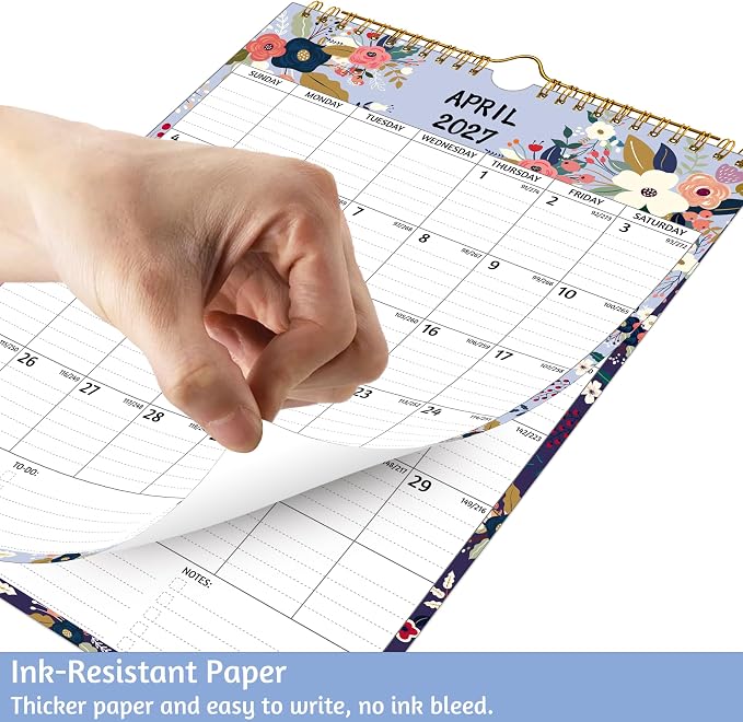 Wall Calendar 2026-2028 – 2 Year Calendar 2026-2028, 8.5 x 11 In, Jul 2026 - Jun 2028, 24-Month Calendar, Small Monthly Calendar 2026-2026 Vertical, Ruled Blocks, Thick Paper, Holidays, To-do ＆ Notes