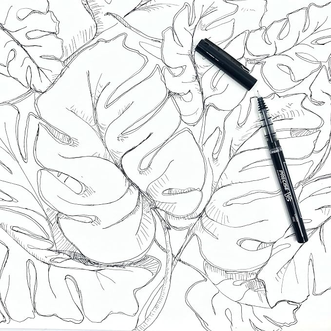 PILOT,Precise V5,Capped Liquid Ink Rolling Ball Pens,Extra Fine Point 0.5 mm,Black,4 Count (Pack of 2)