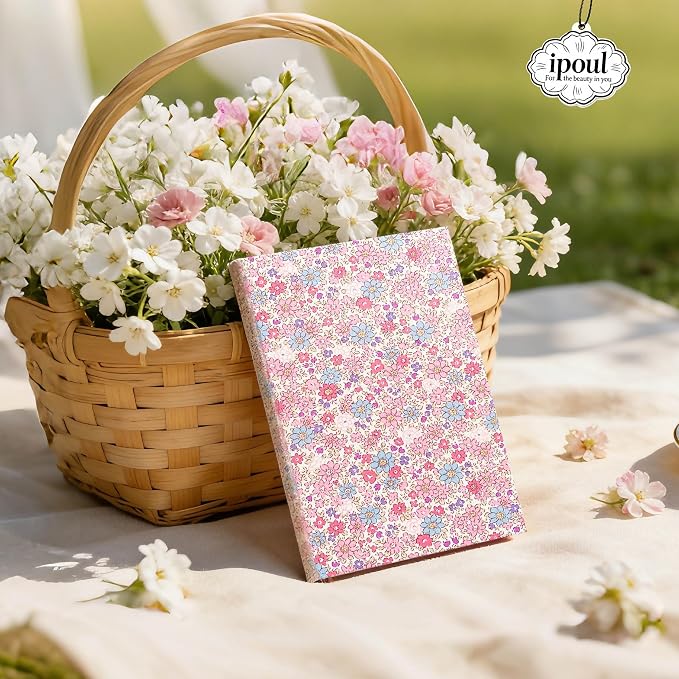 Pink Journal, Floral Notebook, A5, Ruled, Journal for Teen Girls, Writing Notebook, Hardcover, Lay-flat, Pretty Girls Diary, Birthday Gift for Women, Daughter, Granddaughter, School Supplies