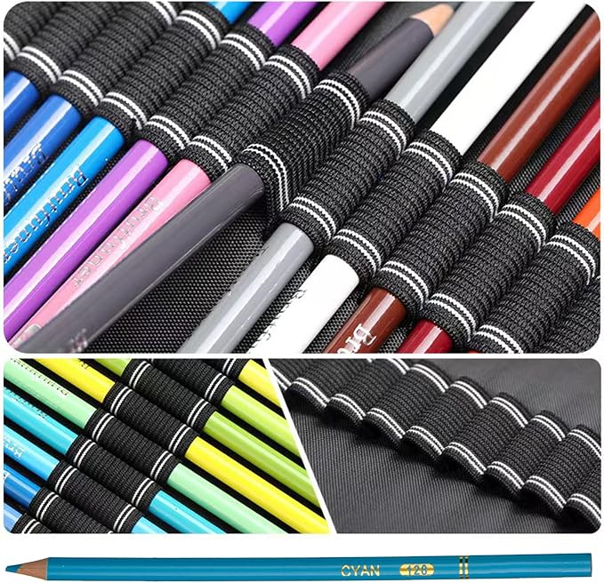 Blue Colored Pencils,Oil Based Wooden Colored Pencil Set for Adults Coloring Books Drawing Sketching Art Supplies 24 Color