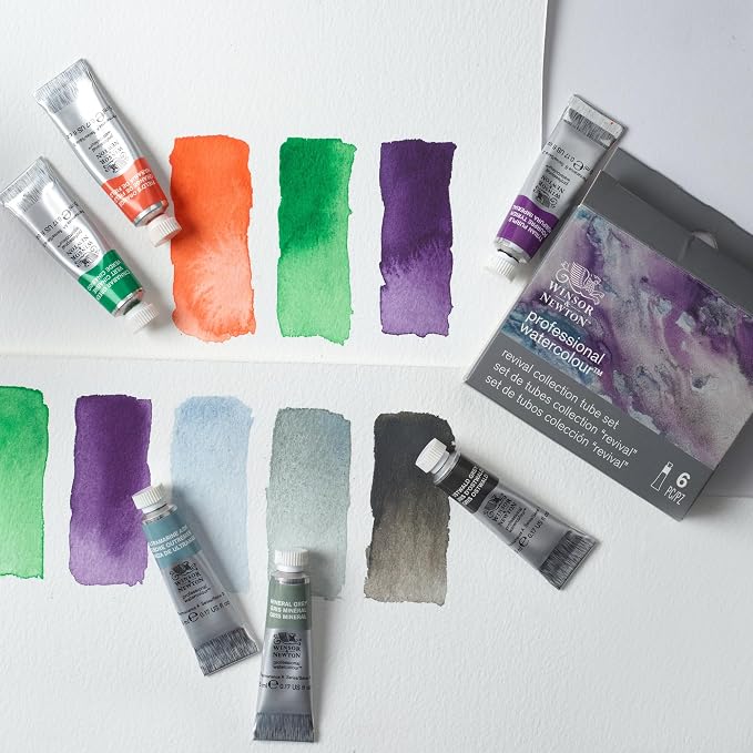 Winsor & Newton Professional Watercolour, Revival Collection, 6x5ml Tubes Set