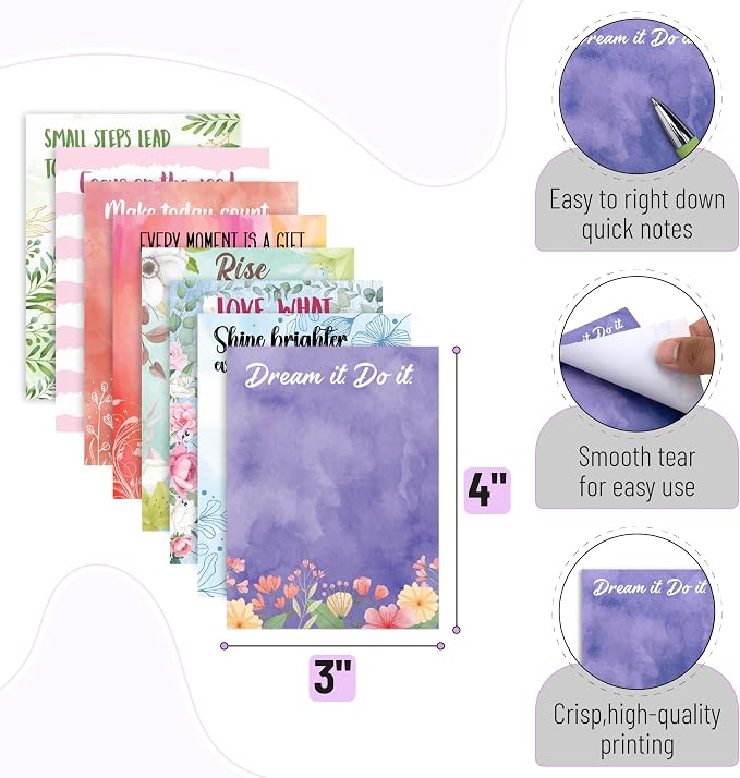 Mr. Pen- Inspirational Sticky Notes and Stylus Pens, 20 Pack | 3" x 4" Sticky Notes, 8 Pads, 240 Sheets, 12 Black Ink Pens with Stylus Tips, Great for Reminders