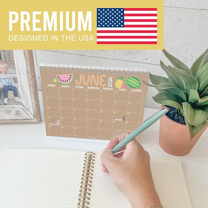 Small Desk Calendar 2026-2027 Standing Flip - 18-Month 2026 Desk Calendar Small for Home, Office & School, Standing Desks Calendars 2026-2027, Mini Desks Calendars, Back to School Teacher Gifts