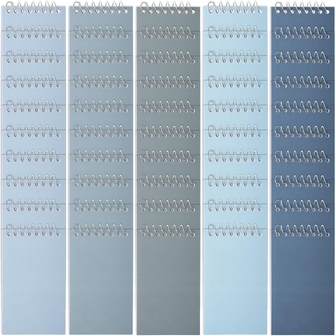 Teling 50 Pcs Pocket Notebooks Bulk Small Spiral Memo Pads 3x5'' Note Pads | Blue Mini Notepad, Back to School Supplies, Top Spiral Tiny Note Pad with Lined, Mini Journal for Office Nurse Work, 75 Sheet
