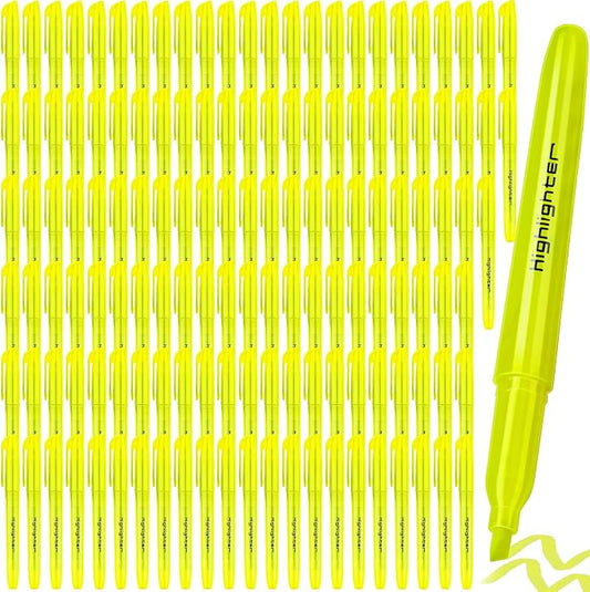 180 Pcs Yellow Highlighter Bulk Highlighters Markers Chisel Tip Highlighter Pens for School Classroom Office (180)