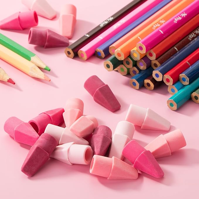 Mr. Pen- Pencil Erasers Toppers, 120 Pack, Pink Shades, Erasers for Pencils | Pencil Top Erasers, Pencil Eraser