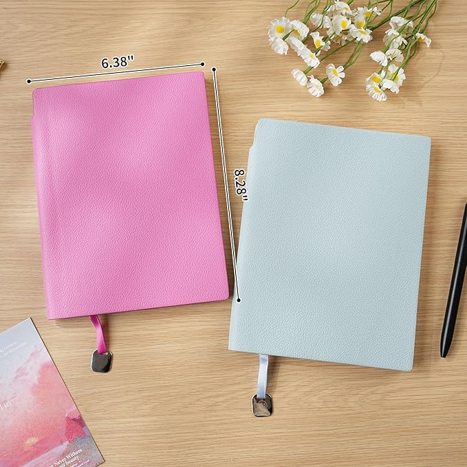 Lined Notebook Soft Cover Journal for Women 160 Pages A5 PU Leather Journaling for Writing
