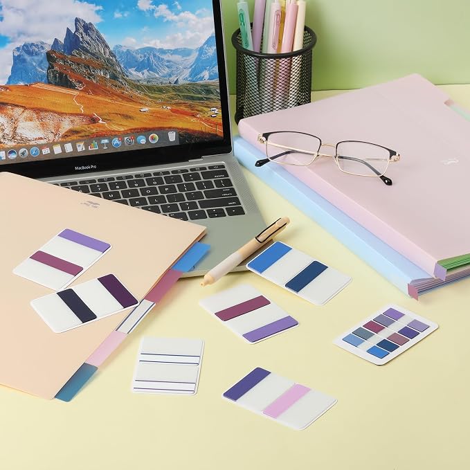 Mr. Pen- Sticky Index Tabs, 500 Pcs, 21 Sets, Colorful | Writable Colored Pages Markers Labels for Reading Notes, Books, Binders, Notebook, Folders and Classify Files