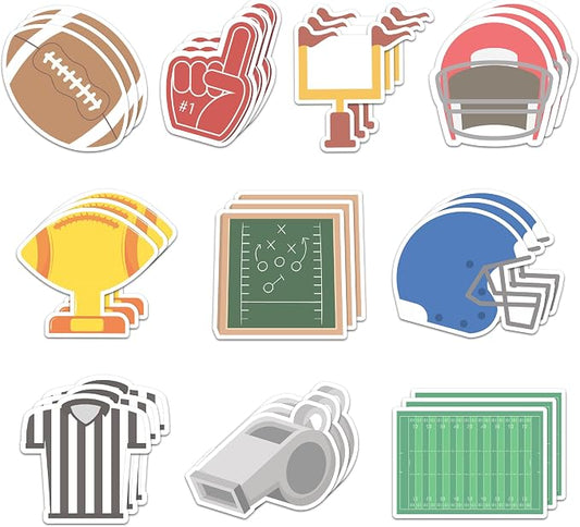Xqumoi 30 Pack Football Sticky Notes - Sport Self Sticky Notepads Helmet Glove Self-Adhesive Writing Memo Pads for Office School Class Student Gift Supplies Birthday Party Favors Goodies Bag Fillers