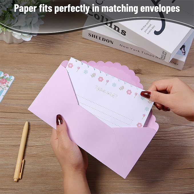 Mr. Pen- Stationery Writing Paper Set with Envelopes, 7.5" x 10.2" | 32 Letter Sheets & 16 Envelopes, Smooth Printable Letter Paper for Handwritten Notes, Personal Letters, Invitations