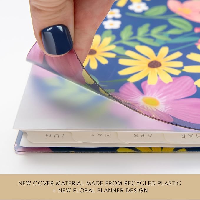 Blue Sky 2026-2027 Weekly & Monthly Academic Planner Calendar, 5"x8", Gail | July 2026 - June 2027, Flexible Cover From Recycled Plastic, Wirebound, Laminated Tabs, Storage Pocket, Academic Year