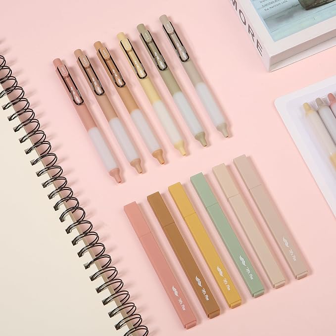 Mr. Pen- Aesthetic Highlighters and Gel Pens, 12 Pack | Assorted Colors Bible Highlighters No Bleed, Assorted Ink Gel Pens, Fast Dry and No Smear for Bible Journaling, Planner
