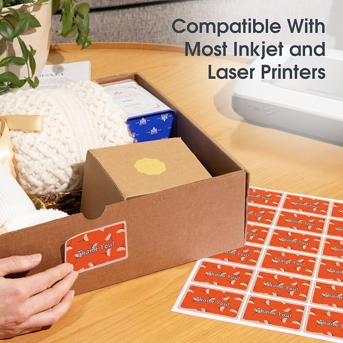4" X 1" Matte White Printable Address Labels (500 Sheets, 10000 Stickers) | Mailing Labels for Envelopes, File Folder Stickers for Laser & Inkjet Printers - Spartan Industrial Template R017