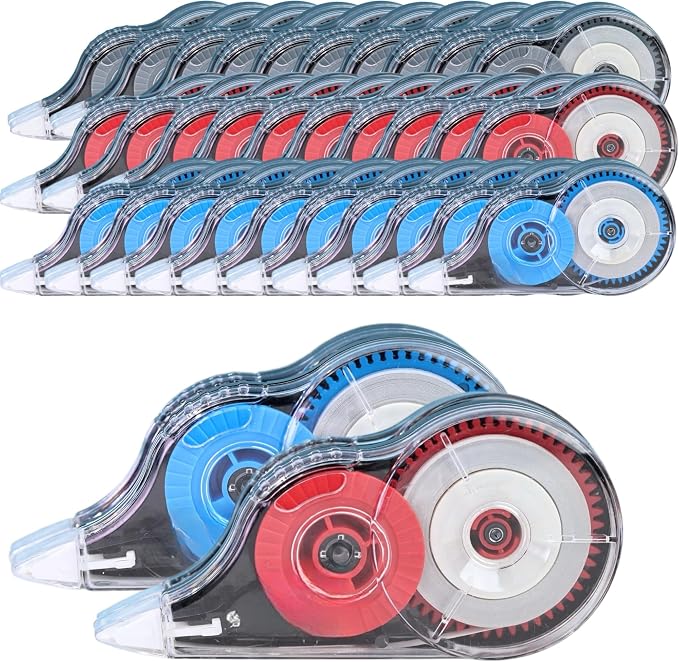 32-Pack Correction Tape, 39.37 ft Each, Fast Clean and Easy-to-Use Correction Tape Bulk, Office School Supplies, Random Mixed Colors