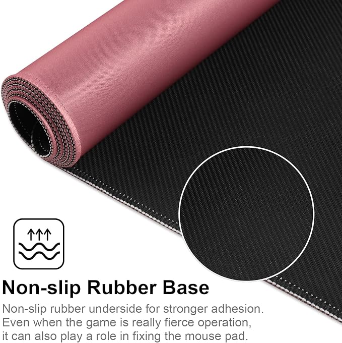 XXL Gaming Mouse Pad 35.4x15.7 Professional Large Mouse Pad & Computer Game Mouse Mat-90x40 Darkpinkus