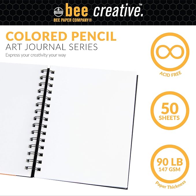 Bee Paper - 5.5"x 8" Bee Creative Color Pencil Drawing Journal