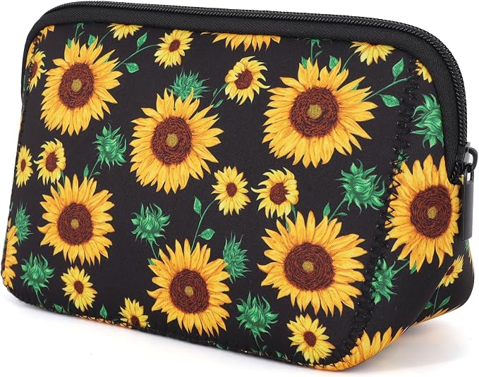 Cosmetic Bag Waterproof Neoprene Zipper Pouch Travel Portable Toiletry Makeup Bags Organizer Case for Women and Girls