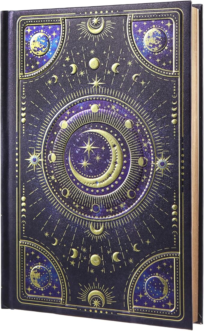 Hardcover Notebook Journal with 224 Pages, A5 Lined Journal for Smooth Writing, Aesthetic Celestial Magic Planet Notebook Journal, Mystical Journal for Women & Teens