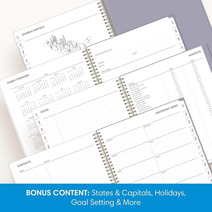 Blue Sky 2027 Weekly & Monthly Planner Calendar, 8.5"x11", Tula | January 2027 - December 2027, Flexible Cover, Durable Twin Wire Binding, Laminated Tabs, Storage Pocket