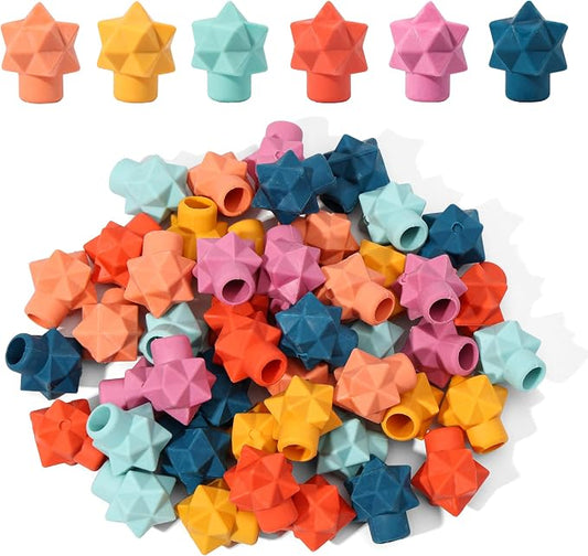 Mr. Pen- Pencil Top Erasers, 48 Pack, Latex-Free | No-Smudge Cap Pencil Erasers for Precise Erasing, Kids, Teachers, Studying Supplies